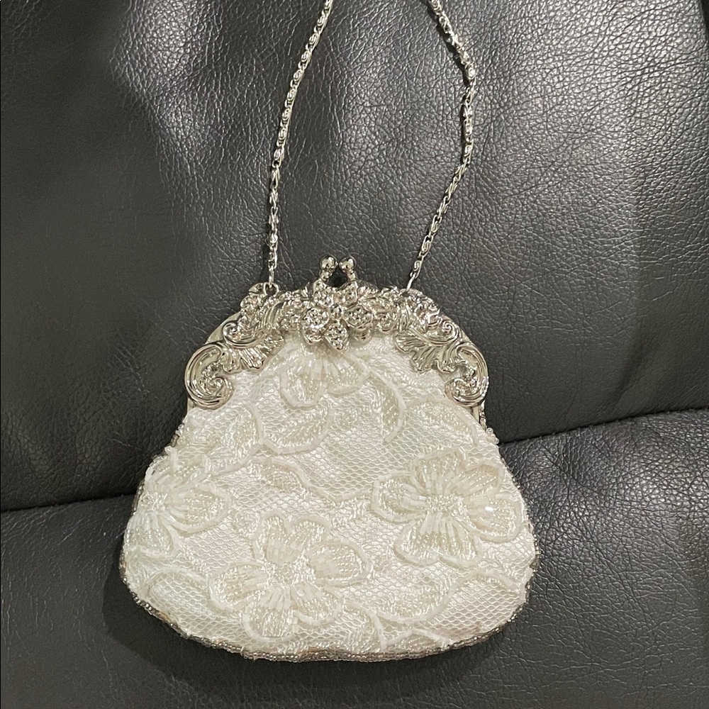 Elegant White Floral Women's Bag